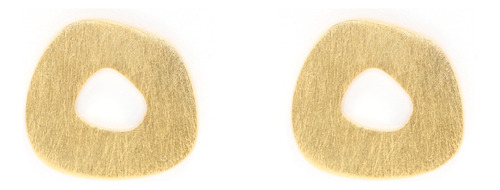 Aretes Amorfo Tumbiko Hechos A Mano Con Baño De Oro 14k