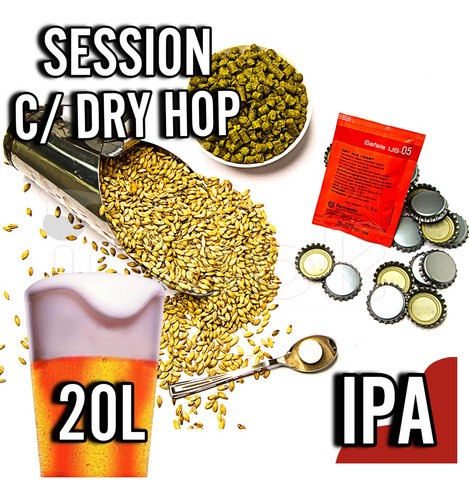 Kit Insumos (receita) Cerveja Artesanal Session Ipa Dhop 20l