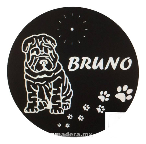 Reloj Corte Laser 0381 Shar Pei