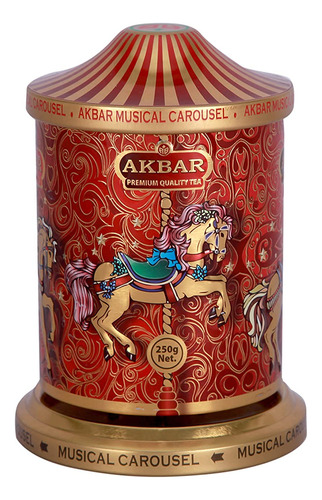 Té Negro Y Verde En Hoja Con Carrusel Musical Akbar - Lireke