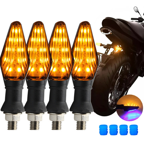 Direccionales Led Secuencial Motocicleta Doble Funcion 4pz