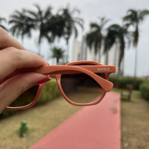 Óculos Baixa Pace Chicago 2.0 Coral Com Marrom Degradê