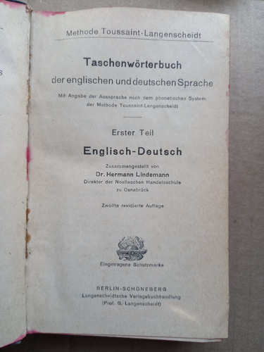 A Pocket-dictionary Of The English And German Languages