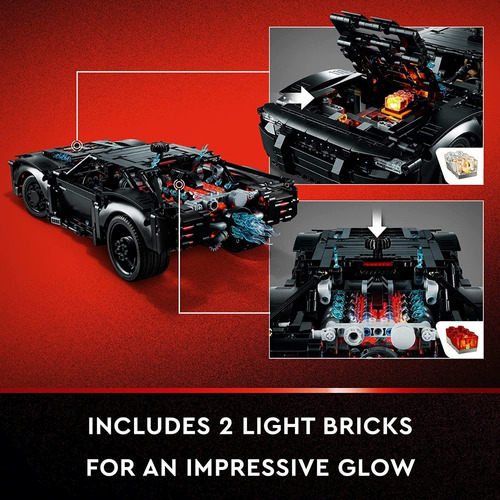 Imagen 3 de 4 de Lego Technic 42127 El Batimobil De Batman (1360 Piezas)