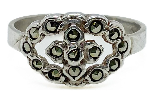 Anillo Art Deco Marquesitas Plata 925 T:18 