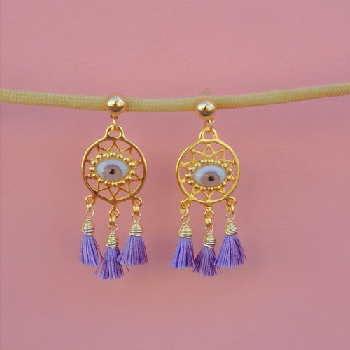 Imagen 1 de 1 de Arete Atrapa Sueños Ojo