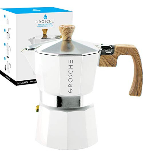 Estufa Grosche Milano Cafetera Espresso Moka Pot 3 Espresso