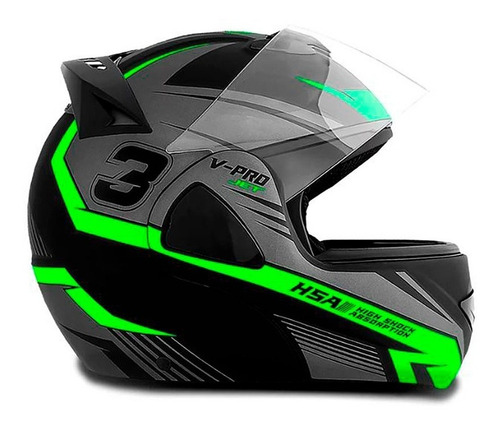 Imagem 2 de 5 de Capacete Moto Protork Escamoteavel Robocop V-pro Jet 3 Loi