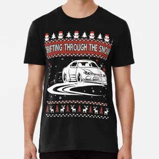 Remera Drifting Through The Snow Ugly Christmas Sweater Algo