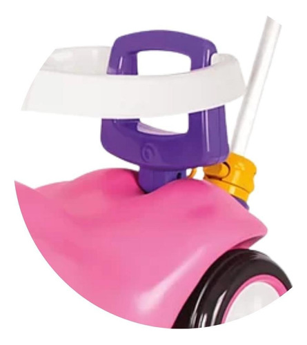 Triciclo Infantil Policar Passeio Cor Rosa Com Som De Buzina