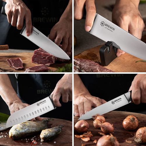 Brewin Juego De Cuchillos Profesionales De Chef 3pcs, Jue...