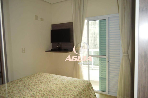 Cobertura Totalmente Mobiliada Com 2 Dormitórios À Venda, 70m² + 70m² Por R$ 563.900 - Vila Pires - Santo André/sp - Co0968
