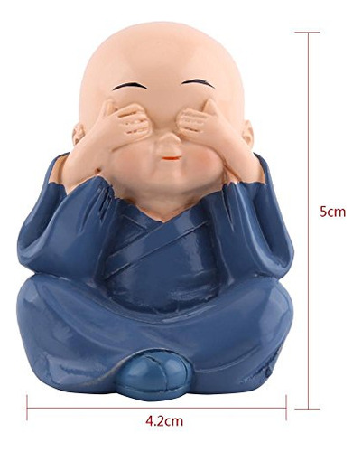 4 Monjes Figura Estatua Lindos Monjes Pequeños No Escuchan M