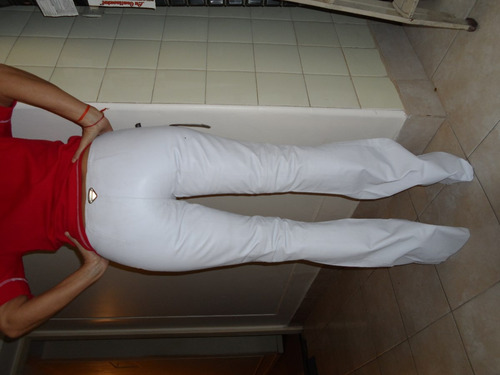 Pantalon Oxford Cuero Blanco
