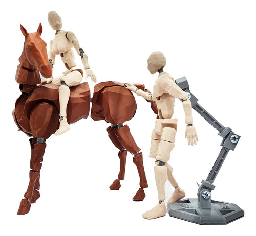 B.h. Figuras Articuladas - Caballo + Pareja Humana