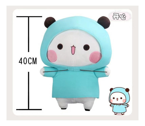 Boneca fofa Bubu e Dudu G Cartoon Panda Bear azul claro