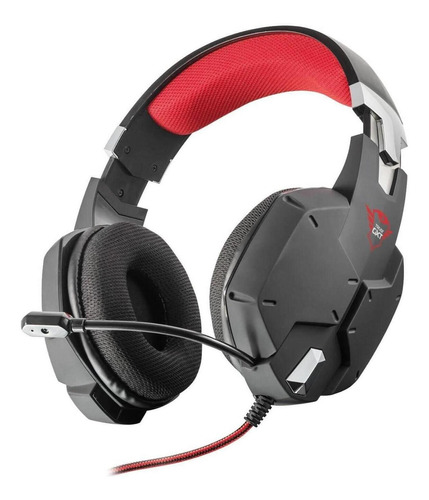 Audífonos Gamer Trust Gxt 322 Carus Jack 3.5mm Negro/rojo