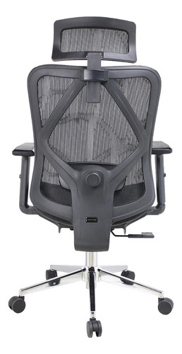Cadeira De Escritório Dr. Office Ergo Mesh, Altura Ajustável Cor Preto Material Do Estofamento Malha
