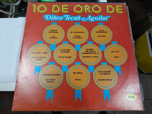 Lp 10 De Oro De Disco Tecus Aguilar En Acetato,long Play