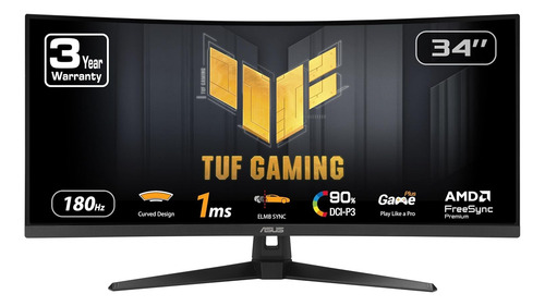 Asus Tuf Gaming 34 Ultra-wide Monitor Curvo (vg34vq3b) ...