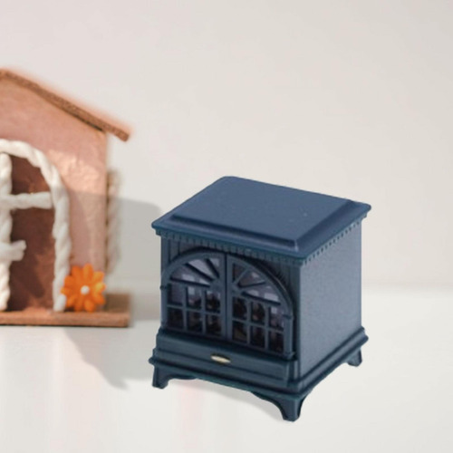 2 Chimenea En Miniatura Para Casa De Muñecas, Azul Oscuro