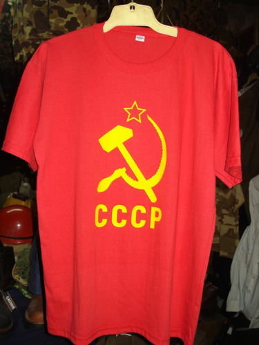 Remera Estampado Unión Soviética Cccp Algodón 100%