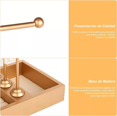Joyero De Collares Y Porta Pulseras De 3 Niveles Para Mujer