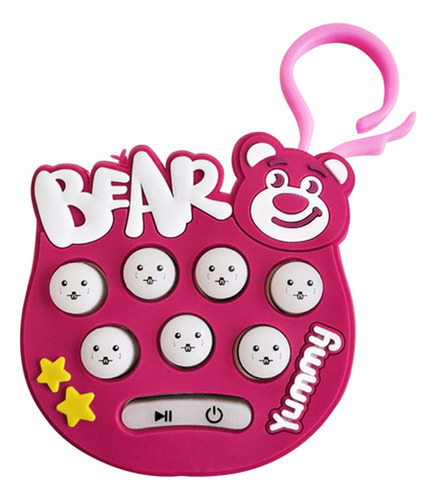 Mini Juego Pop It Quick Push Electrónico Caricaturas Consola Color Oso Yummy