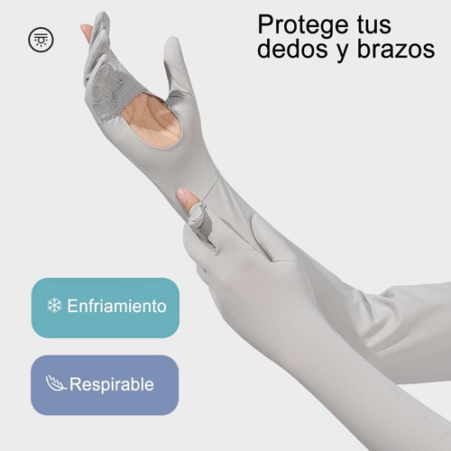 Upf50+ Guantes Largos,muñeca Brazo Ajustables,pantalla Tácti