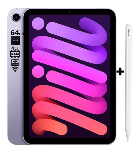 iPad Mini 6ta Generacion 64 Gb + Apple Pencil - Colores Color Purple