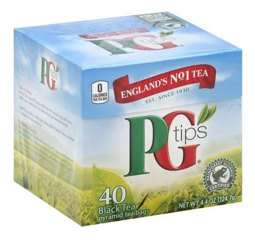 Pg Tips Té Negro Británico 40 Saquitos Importado 125g