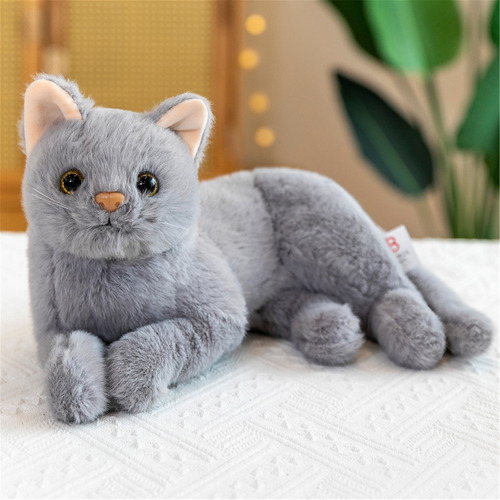 Juguete De Peluche De Gato De Simulación Lindo Regalo De Cum