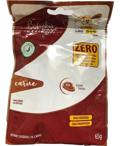 Imagem 2 de 3 de Kit Com 5 Bifinhos Gourmet Like Dog Carne 65g