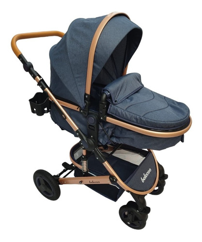 Coche Tipo Moisés Para Bebe  Cubre Pies Mango Graduable 