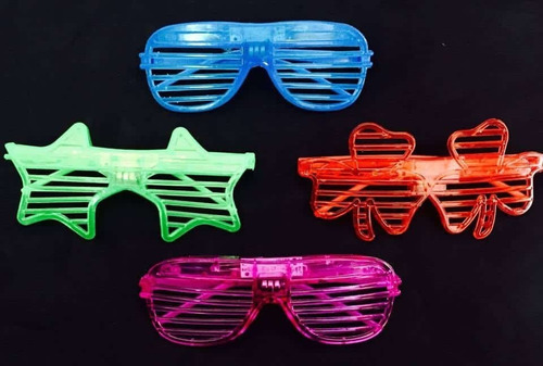 Imagen 4 de 10 de Pack 15 Lentes Luminosos Surtidos Led Y Neon Combo Cotillon