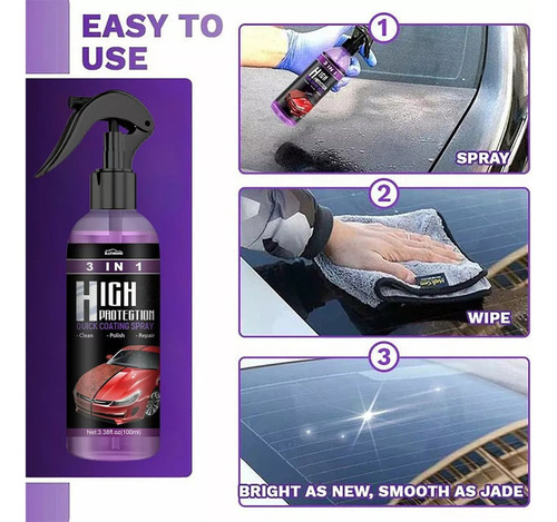 Spray De Recubrimiento Rápido 3 × 3 En 1 Para Automóviles A