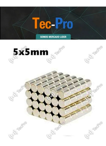 Imagen 5 de 9 de 10 Imanes De Neodimio 5x5 Mm Super Potentes