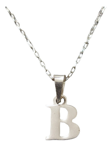 Cadena Collar Letra Inicial Mujer Niño Plata 925 + Caja Rega