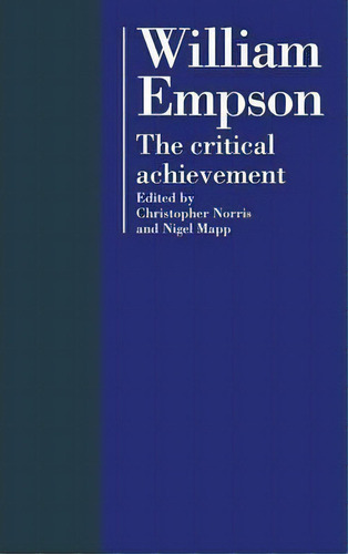 William Empson, De Christopher Norris. Editorial Cambridge University Press, Tapa Dura En Inglés