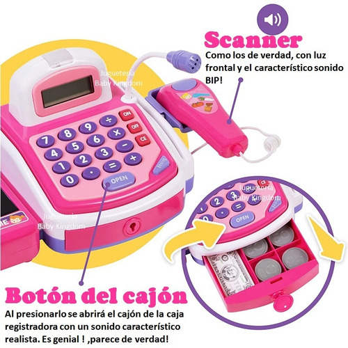 Caja Registradora Grande Juguete Con Luz,sonidos,microfono