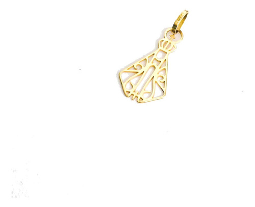 Imagem 2 de 5 de Pingente Ouro 18k Santa Nossa Senhora Aparecida P Full