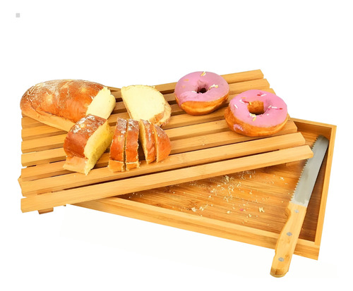 Tábua Migalheira Bambu Para Cortar Pão Bolo Bandeja P/ Café