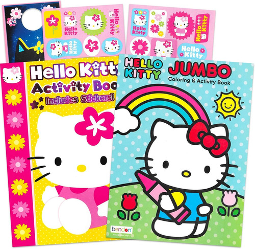 Hub Studios Hello Kitty Libro Para Colorear Y Pegatinas Supe