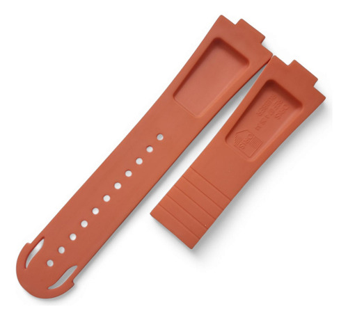 Extensible Caucho Naranja 25mm Compatible Oris Pro Diver Ancho De La Correa 2.5 Cm