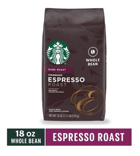 Starbucks Espresso Dark Roast Cafe Grano Entero 532 2 Pack