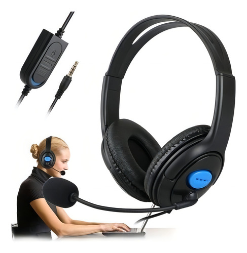 Auriculares Pro Gaming Para Ps4 - Negro Negro