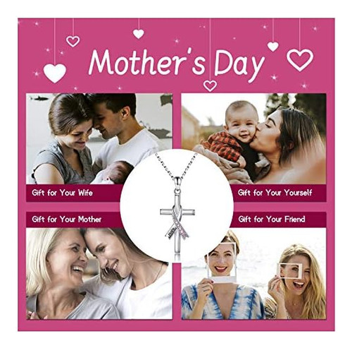 Collar De Cinta Rosa De Esperanza Para Mujer ' Plata De Ley