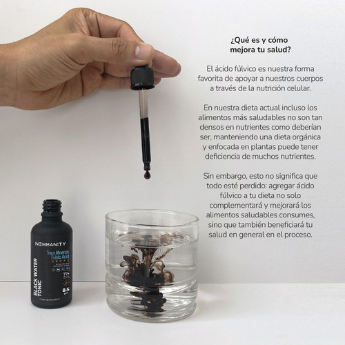 Black Water Tonic 50 Ml | Alcalinizador | Fulvico Shilajit
