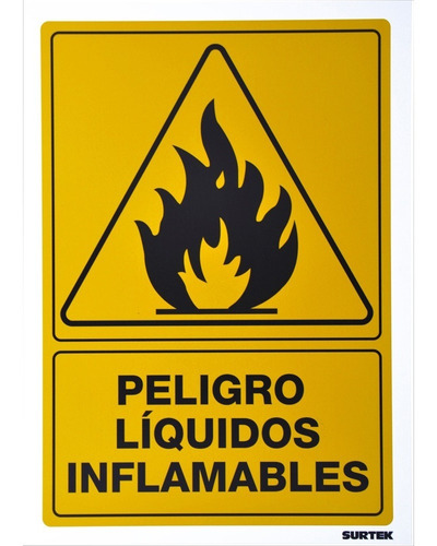 Kit 3pzas Señal (líquidos Inflamables) Surtek Ses32 /v