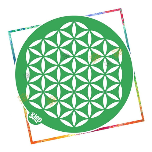 Stencil Plantilla Flor De La Vida Geometria Sagrada Holistic